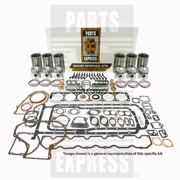 Aftermarket Major Overhaul Kit, 6101AH, ESN 500000Andgt Fits John Deere 450LC WN-PRK842-PEX - main